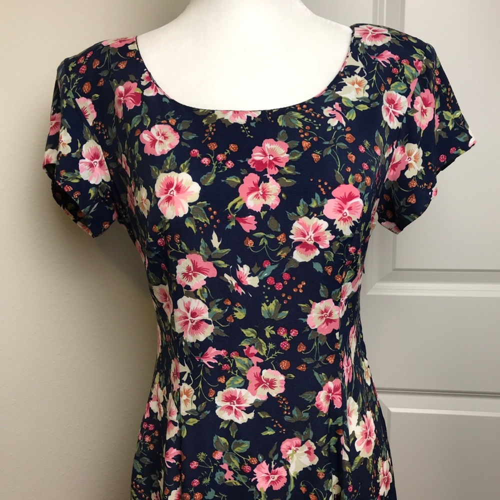 Vintage E. D. Michaels Petite Maxi Floral Dress